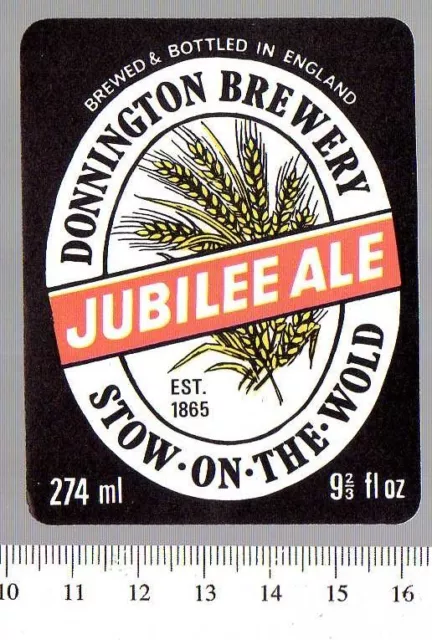 UK Beer Label - Donnington Brewery - Gloucestershire - Jubilee Ale