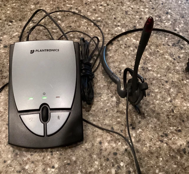 Plantronics S12 Corded Telephone Headset System ~ Tested/Works