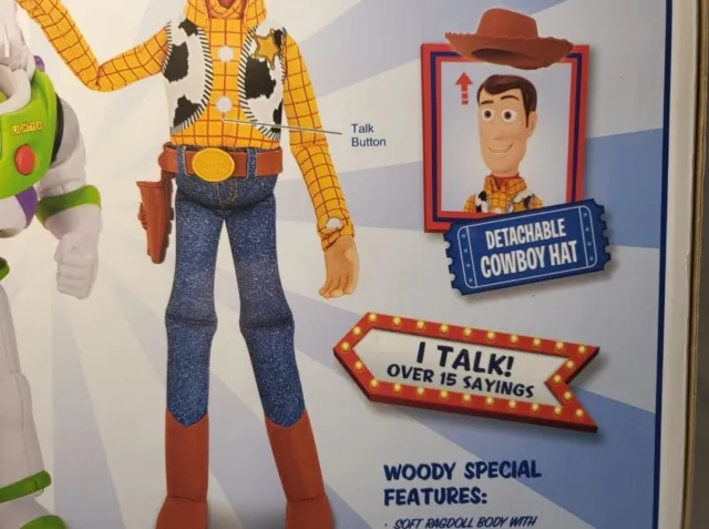 Disney Pixar Toy Story 4 Woody & Buzz Lightyear Talking Buddies Figures New 2