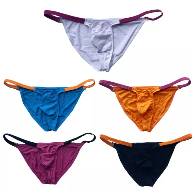 SEXY MEN BIKINI Low Rise Briefs Underwear Bulge Pouch Thong Swimwear ...
