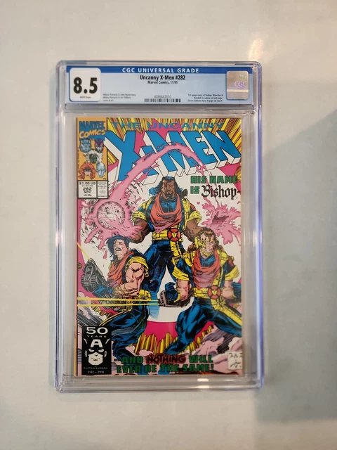 Uncanny X-Men #282 CGC 8.5 VF+ Wp 1st Bishop Cover & Cameo Marvel Comics 1991