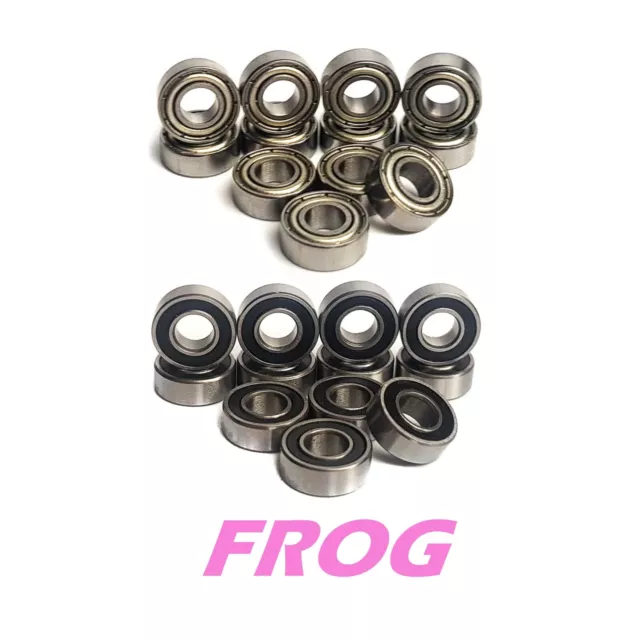 Bearing Set for TAMIYA FROG COMPLETE 12 RUBBER/METAL Seals Hop up Upgrade