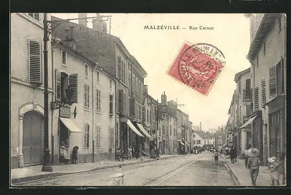 CPA Malzeville, Rue Carnot 1906
