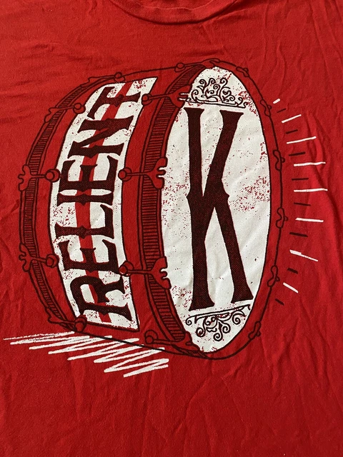 Vintage RELIENT K Shirt - Marching Band Bass Drum POP PUNK CHRISTIAN Size LARGE