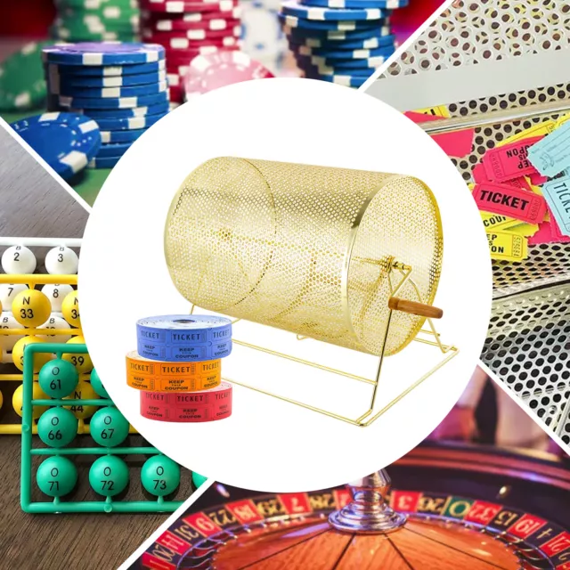 Desk Raffle Spinner RAFFLE DRUM LOTTERY Spinning Drawing Raffle Ticket Spinner Wooden ...