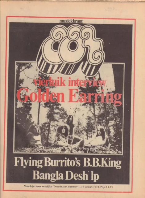 MAGAZINE OOR 1972 nr. 01 - GOLDEN EARRING (COVER) / ROLLING STONES / B.B. KING
