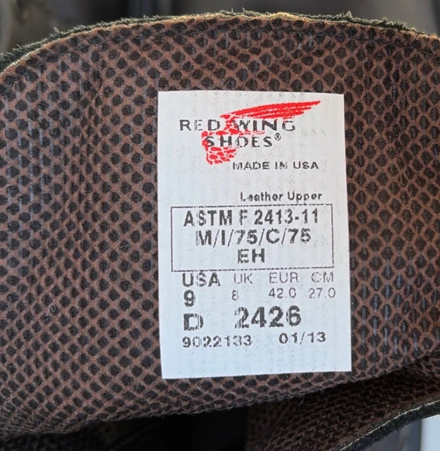 RED WING GORE-TEX Boots 2426 (NIB, Black, 9D) £181.39 - PicClick UK