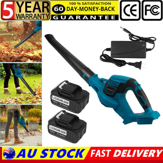 18 V Cordless Garden Leaf Dust Blower Handheld For Makita With Battery & Charger