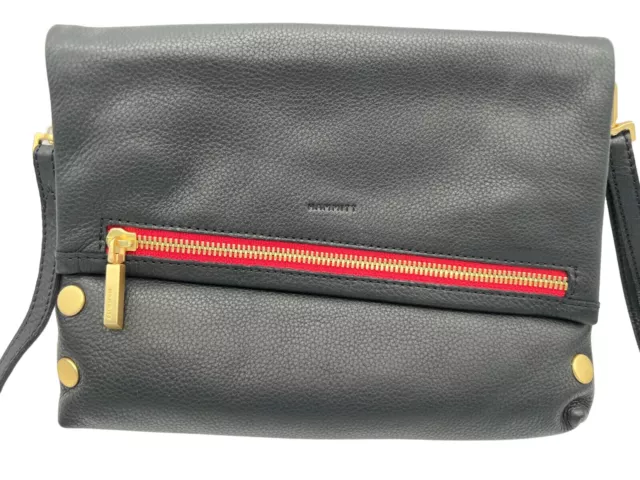 Hammitt Women's VIP Medium Leather Purse With Strap Black/ B/G With Red Zipper