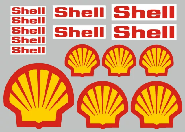 Shell Stickers/Decals - 15 High Quality Printed and Cut Stickers