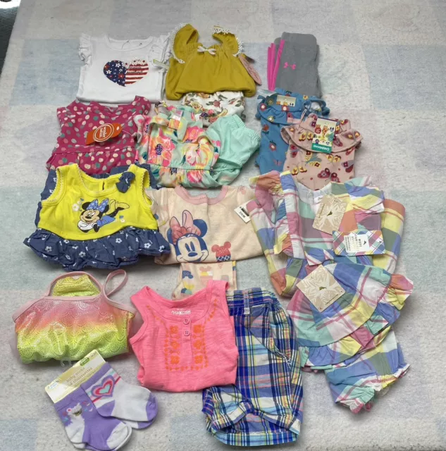 Lot Of Baby Girl Clothes Size 12 Months Under Armour Disney Tommy Bahama Place