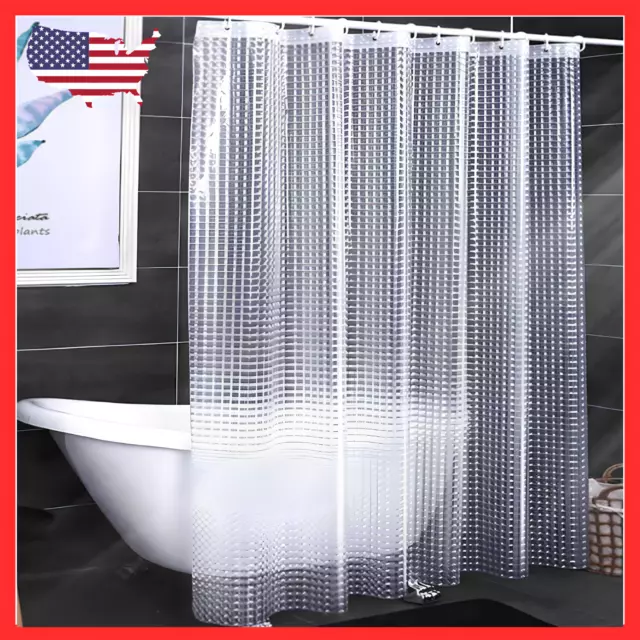 Clear Shower Curtain Liner - Waterproof EVA 3D Shower Curtains - 72X72 bathroom