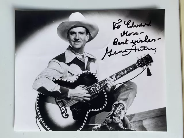 Signed Autograph Photo Of Gene Autry