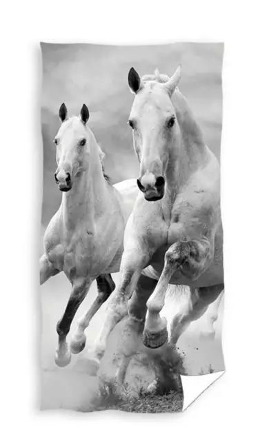 Cavalli bianchi telo da bagno 70x140 cotone cavalli selvaggi cavallo telo da spiaggia telo da bagno