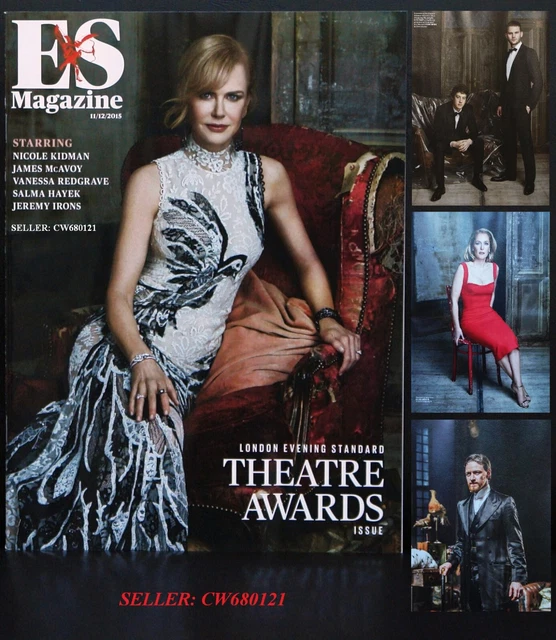 NICOLE KIDMAN JAMES Mcavoy Ldn Evening Standard Theatre Awards Es