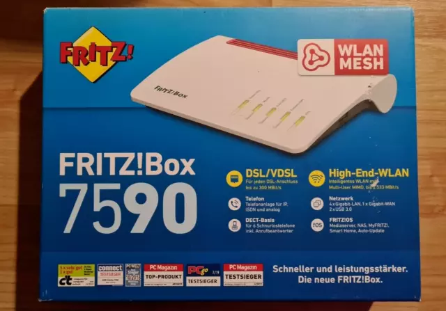 AVM FRITZ!BOX 7590 router DSL di fascia alta mesh WiFi (20002828)