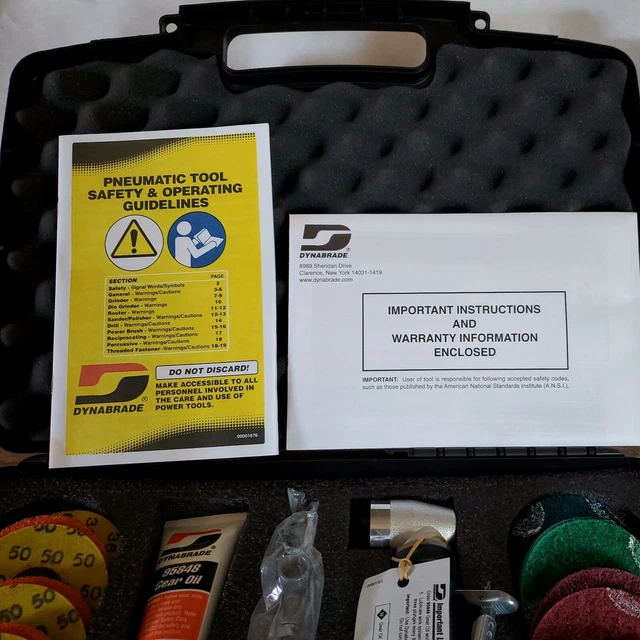 Dynabrade 48535 Kit Includes 48531 Geared Disc Sander And 3" Accessories Nos 10