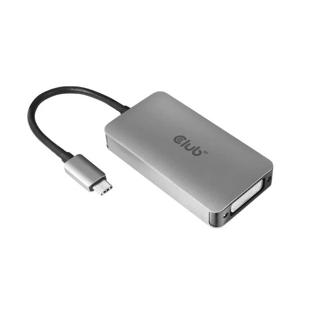 Club3D USB-C to DVI Dual Link Support 4K30HZ Resolutions Adapter Gray Adapters