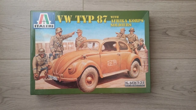 Maquette 1/35 ITALERI 6426 – VW TYP 87 + Soldats Afrika Korps – Neuf