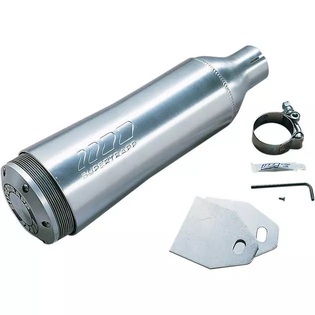 SuperTrapp Universal Racing Series Muffler with 1-3/4" Inlet Diameter Brushed