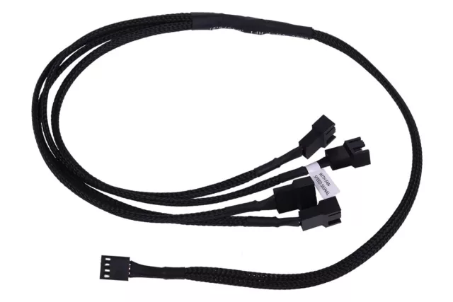 Phobya Y-Kabel 4Pin PWM auf 4 x 4Pin PWM 60cm - Schwarz Lüfter Kabel 4-PIN PWM