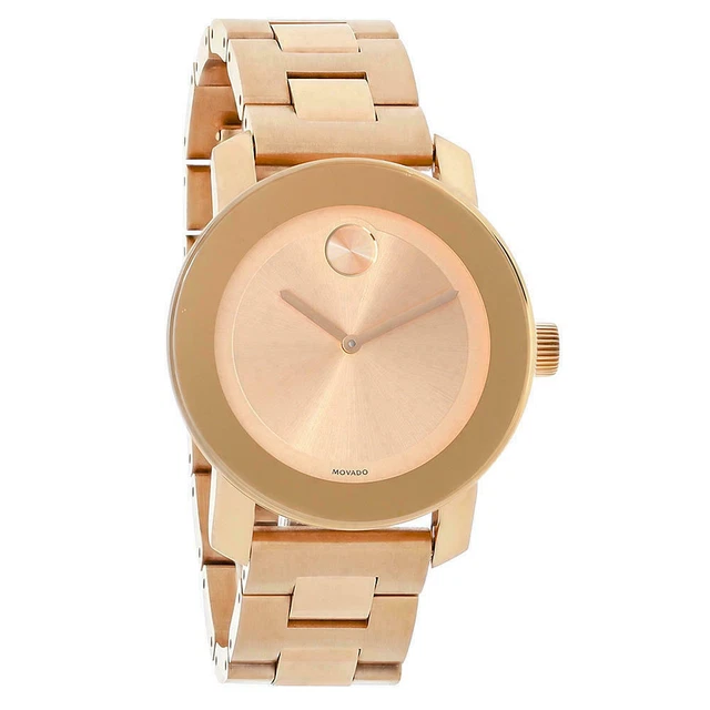 Movado Bold Oro Rosa Tono Acciaio Inox Orologio 3600342