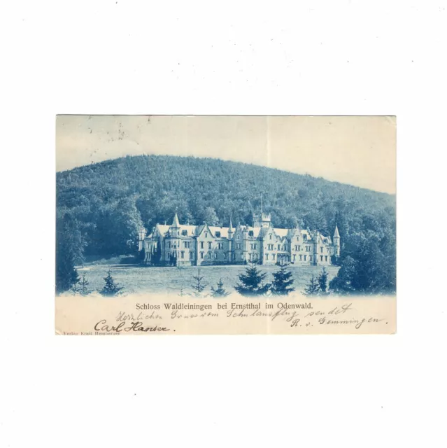 AK Ansichtskarte Schloss Waldleiningen bei Ernstthal im Odenwald - 1899