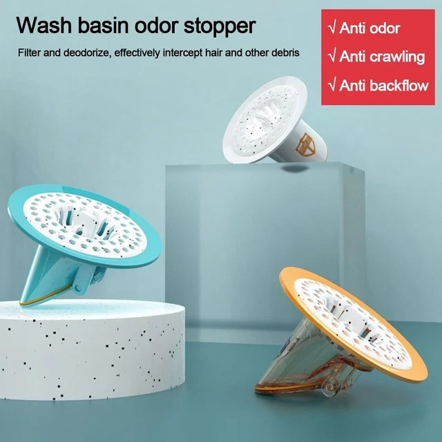 Backflow Preventer Sink Strainer With Grid Grate Cover Anti-odor Floor Drain
