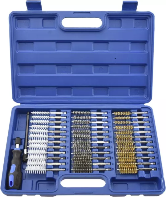 Neiko 00325A Industrial Wire Hex Shank Brush Set, 38 Piece| 1/4" Hex