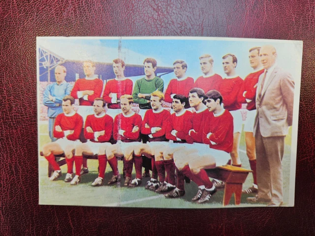 FUSSBALL 1966 DC Thomson Hornet Handelskarte - MANCHESTER UNITED MAN UTD