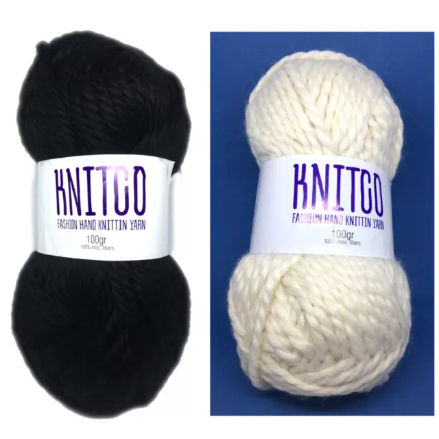 1X KNITCO SUPER Chunky 100% Acrylic100g Crochet and Knitting Yarn