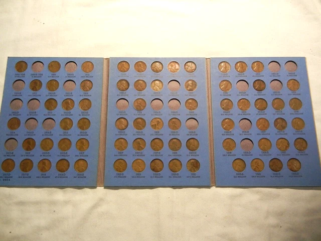 lincoln wheat cent penny collection 1909 - 1940