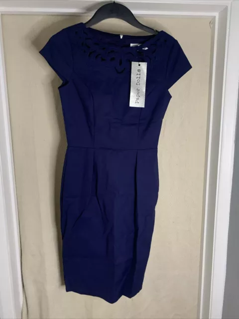 Paper dolls Navy Blue Dress Size 8 New BNWT