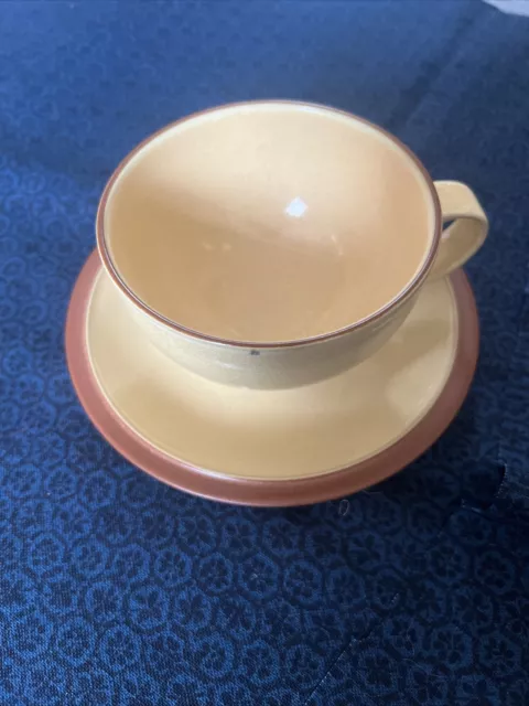 denby juice tea cup and saucer  lemon / Yellow