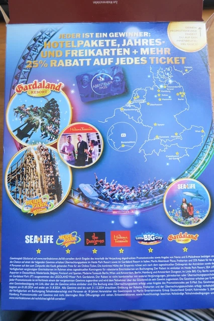 Gewinnspiel Gutschein 25 % bis 4 Pers Coupon 2024 Heide Park Gardaland Sea Life