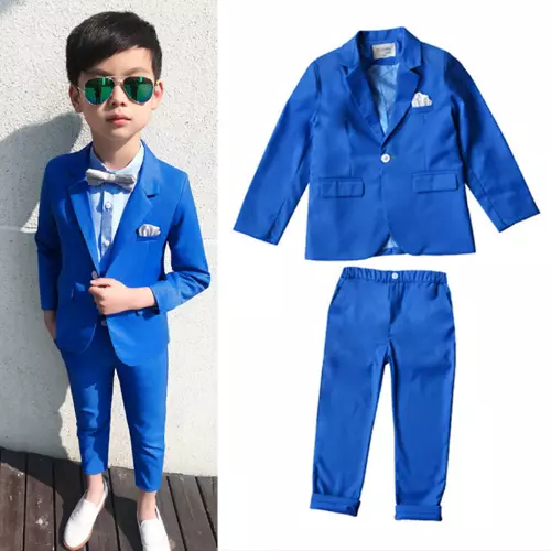 Pantaloni giacca blazer formale ragazzo 2 pz tuta fotografica bambini abito da festa
