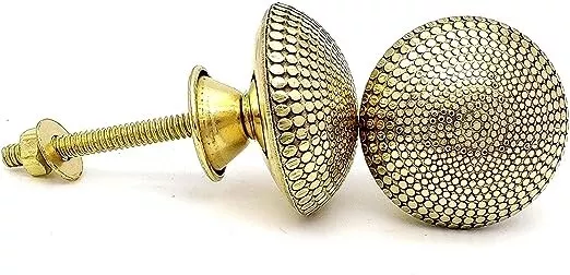 Brass Door Knobs/Drawer Pulls Cupboards/Handmade Classic Hardware Decor, 38 (10)