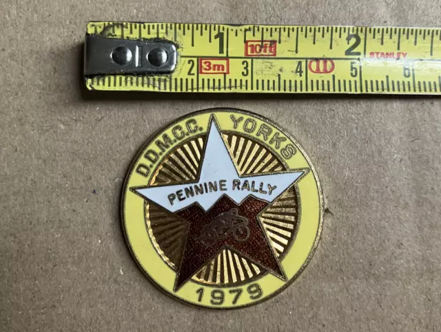 Motorcycle Rally Badge, Denholme & District MCC, Pennine Rally, 1979