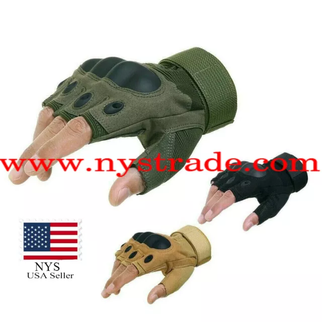 New Tactical Gloves Hard Knuckles Hunting Shooting Cycling Hiking Motorcycling