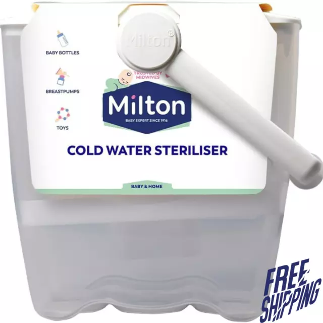 Milton Cold Water 6 Bottle Baby Steriliser Bucket With Handlemilton Cold Water 6