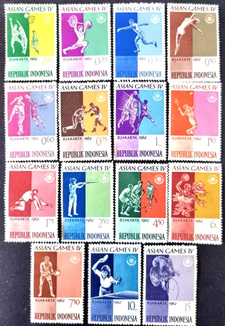 INDONESIA 1962 C/Set 4th Asian Games, Jakarta Stamps as Per Photos. Low Start