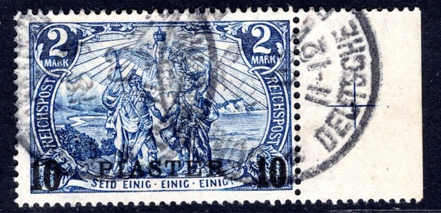 DEUTSCHE KOLONIEN TÜRKEI 1900 21I/II gestempelt mit RAND + PASSERKREUZ (S6219