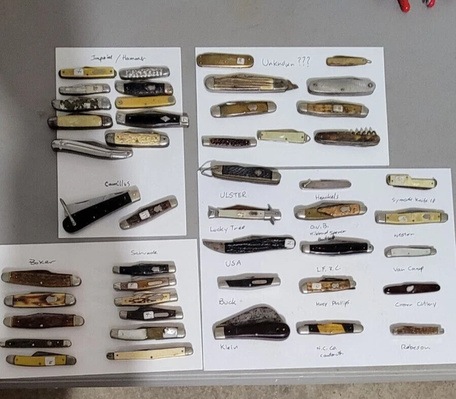 Vintage Pockeyt Knife Lot Of 47 For Parts Repair Boker Camillus Ulster Buck More
