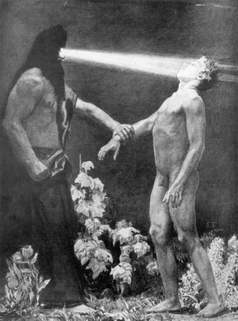 Hypnose (Hypnose) klassischer Kunstdruck | Sascha Schneider | 1904