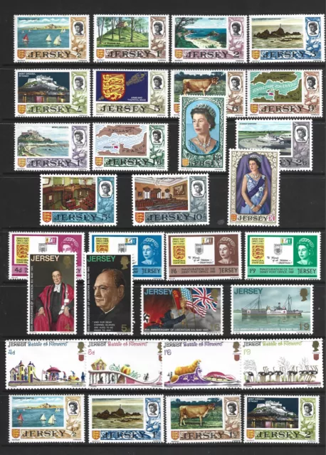 Jersey From 1969 Superb Unmounted Mint Collection In ( Appx 55) Full Sets + 4M/S