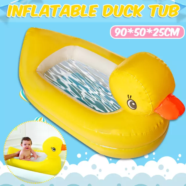 Inflatable Baby Bath Tub Infant Shower Travel Tub Portable Duck Shape Spa Pool