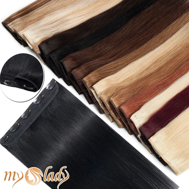 Best One Piece 100% Remy Clip In Human Hair Extensions 3/4 Full Head Weft 8-24in