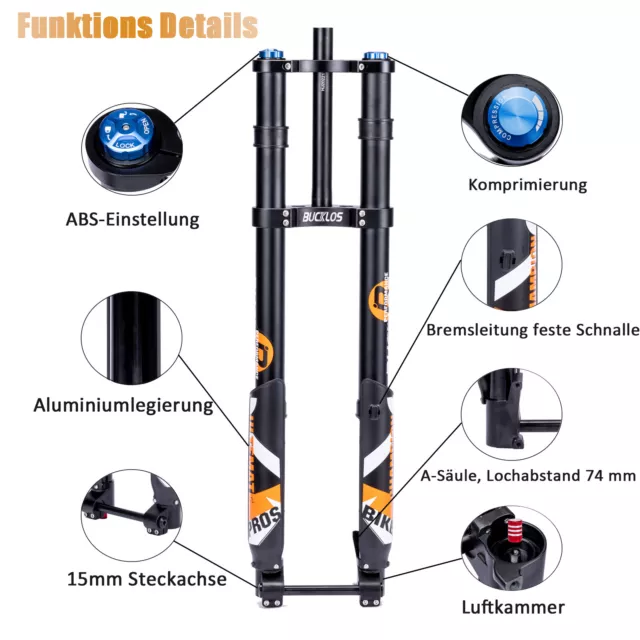 Forcelle aria MTB senza fili Federu 29 pollici Boost 110*15 mm forcella AM/FR/Electric/E-bike 3