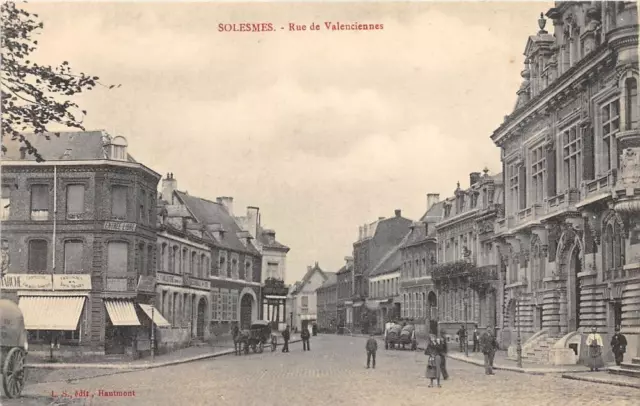 CPA 59 SOLESMES RUE DE VALENCIENNES (cliché pas courant