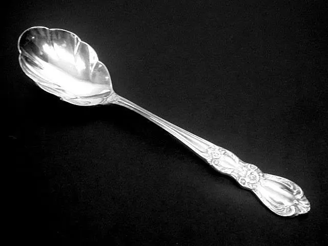 Rogers Bros Heritage Silver Plated Shell Sugar Spoon c1953